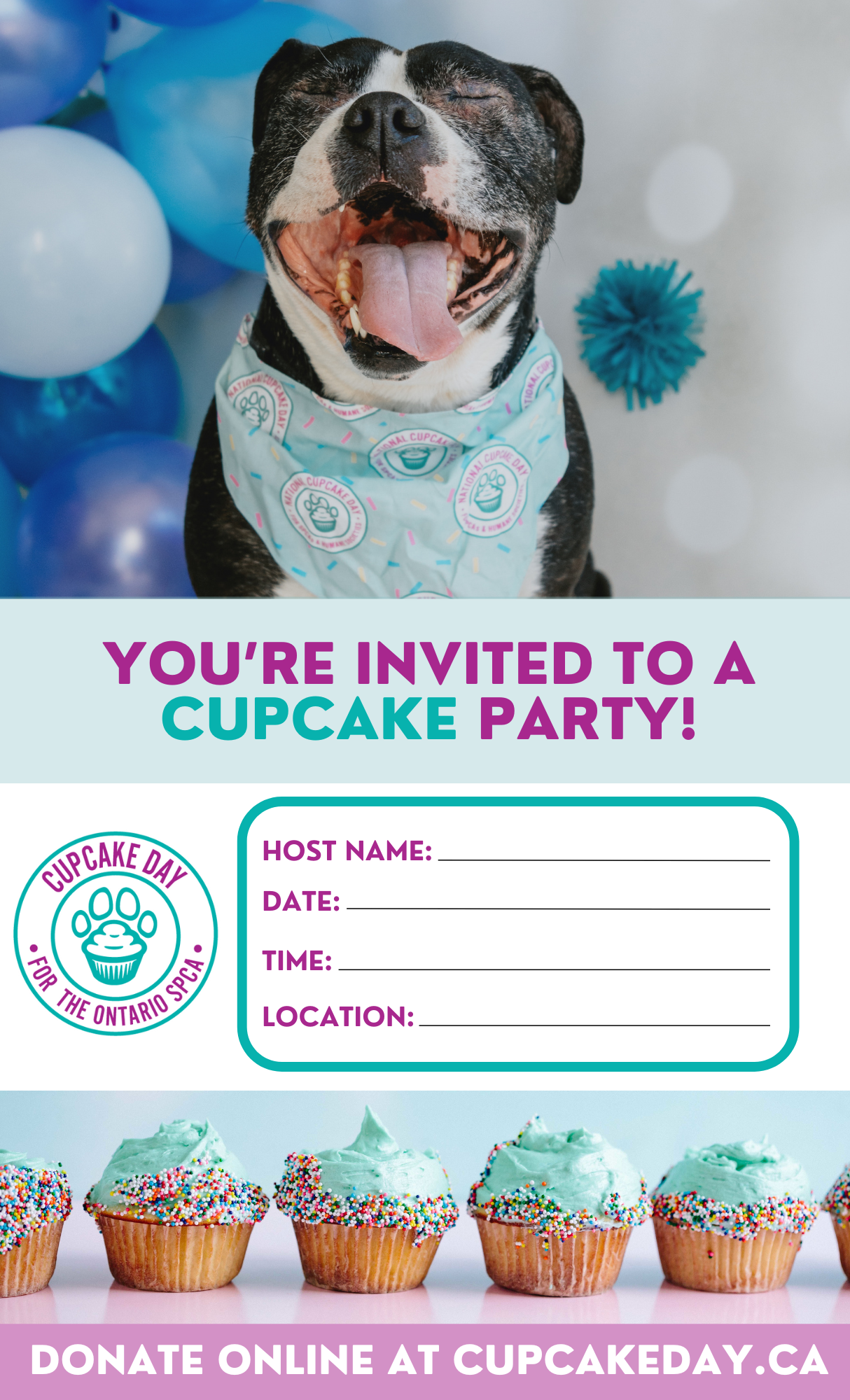 2025 cupcake day party invite