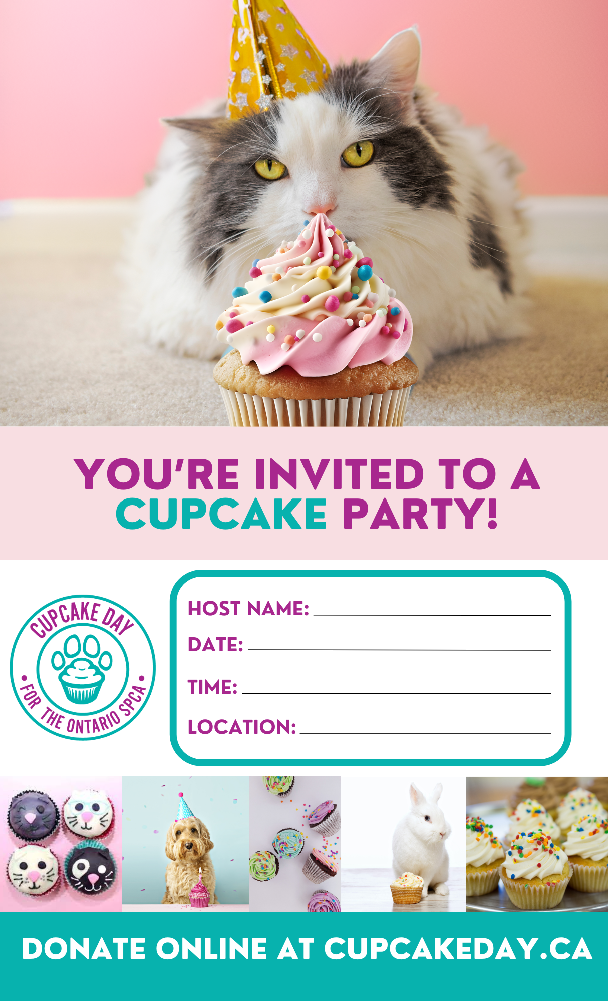 Cupcake Day Party Invite 1