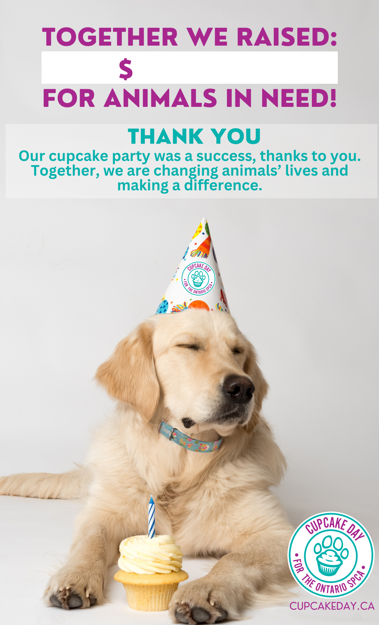 Cupcake Day Thank You Poster