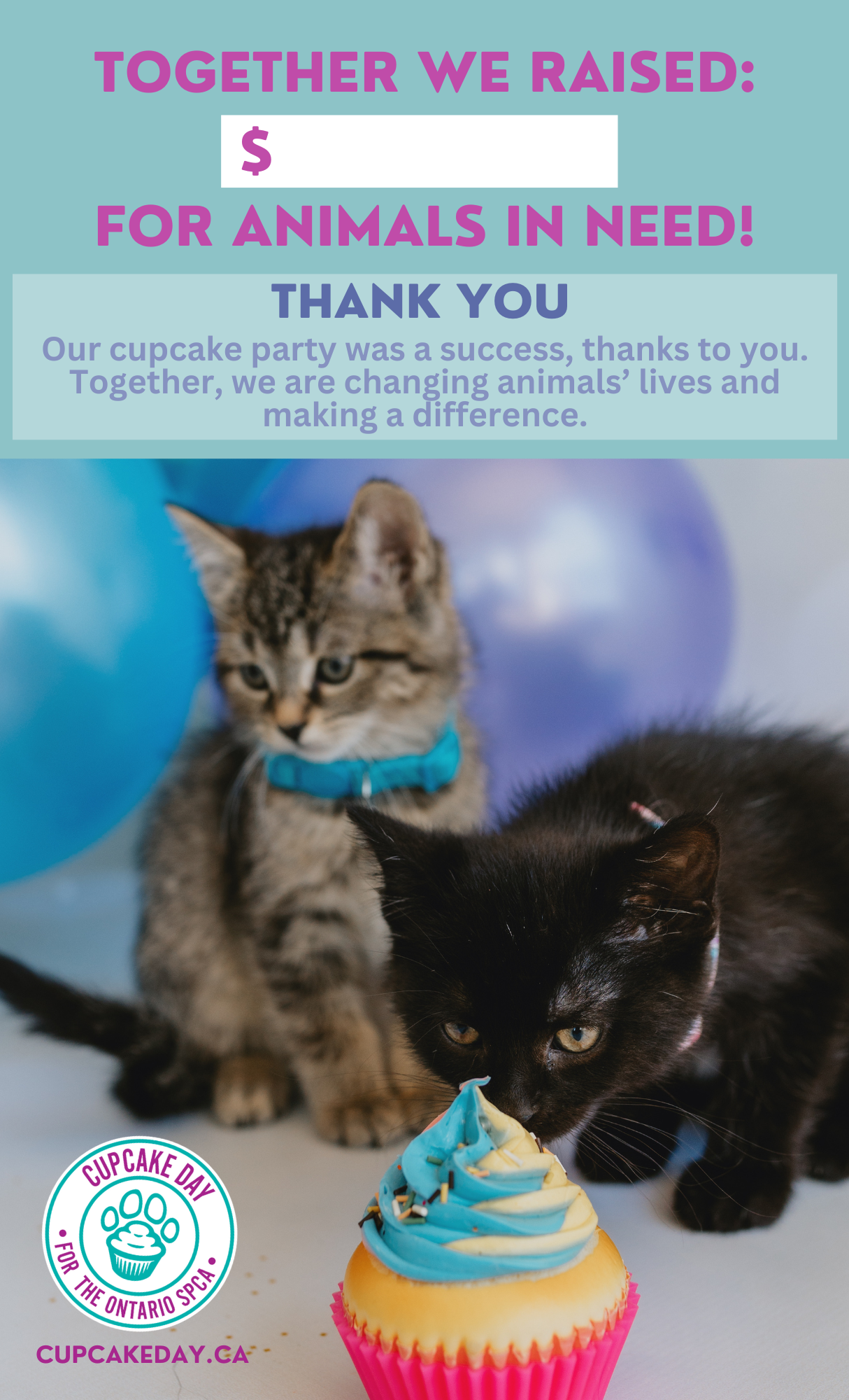 2025 cupcake day thank you poster